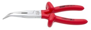 Long nose pliers with side cutter and pipe grip, bent 170 - 512/1VDEDP