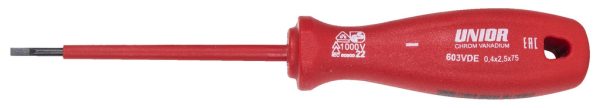 Electrician´s screwdriver with insulated blade, VDE 75 - 603VDE